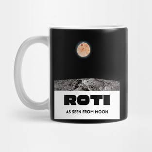 Roti As Seen From Moon 1 (in black) | Funny Desi Mug